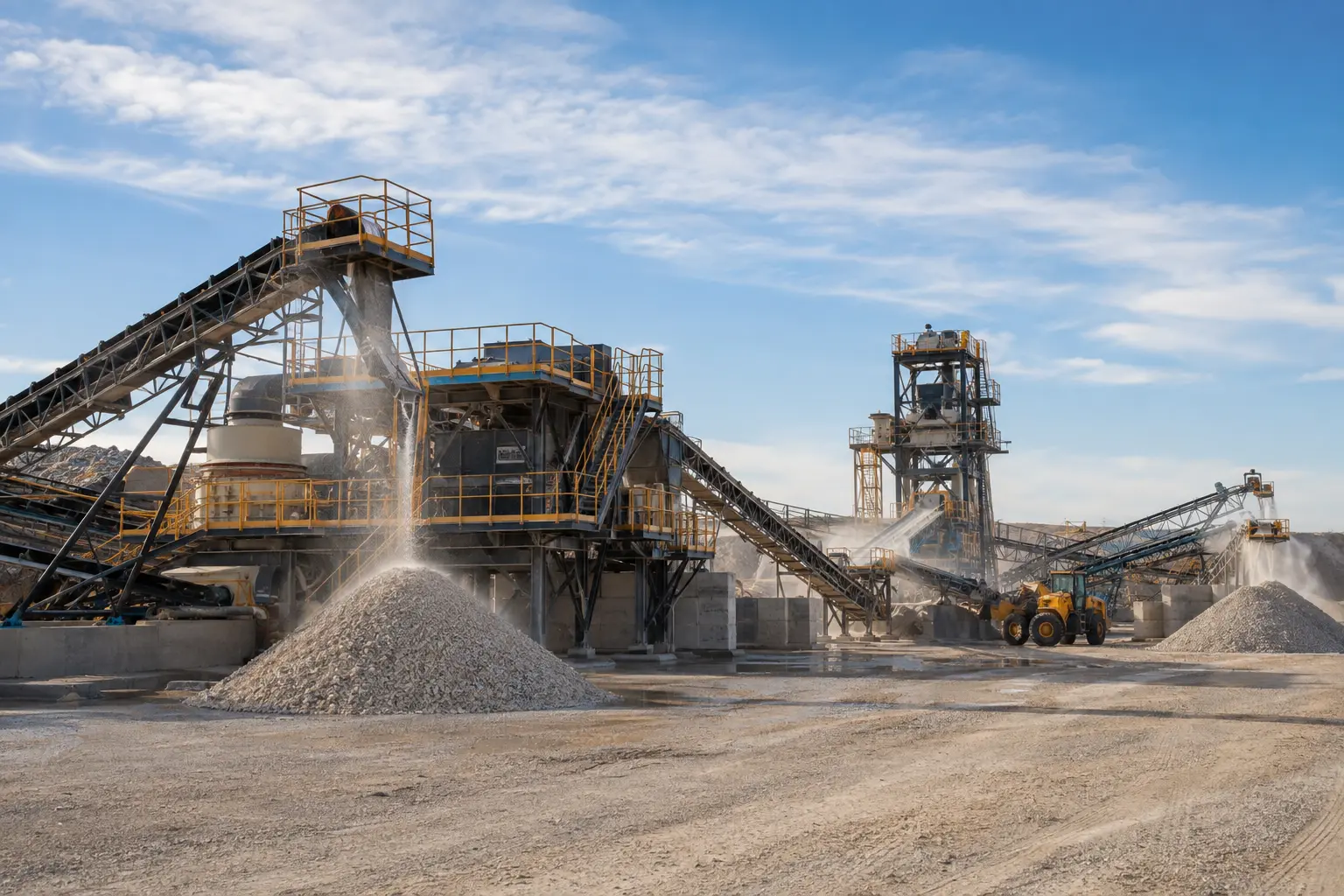 Modern limestone crushing plant